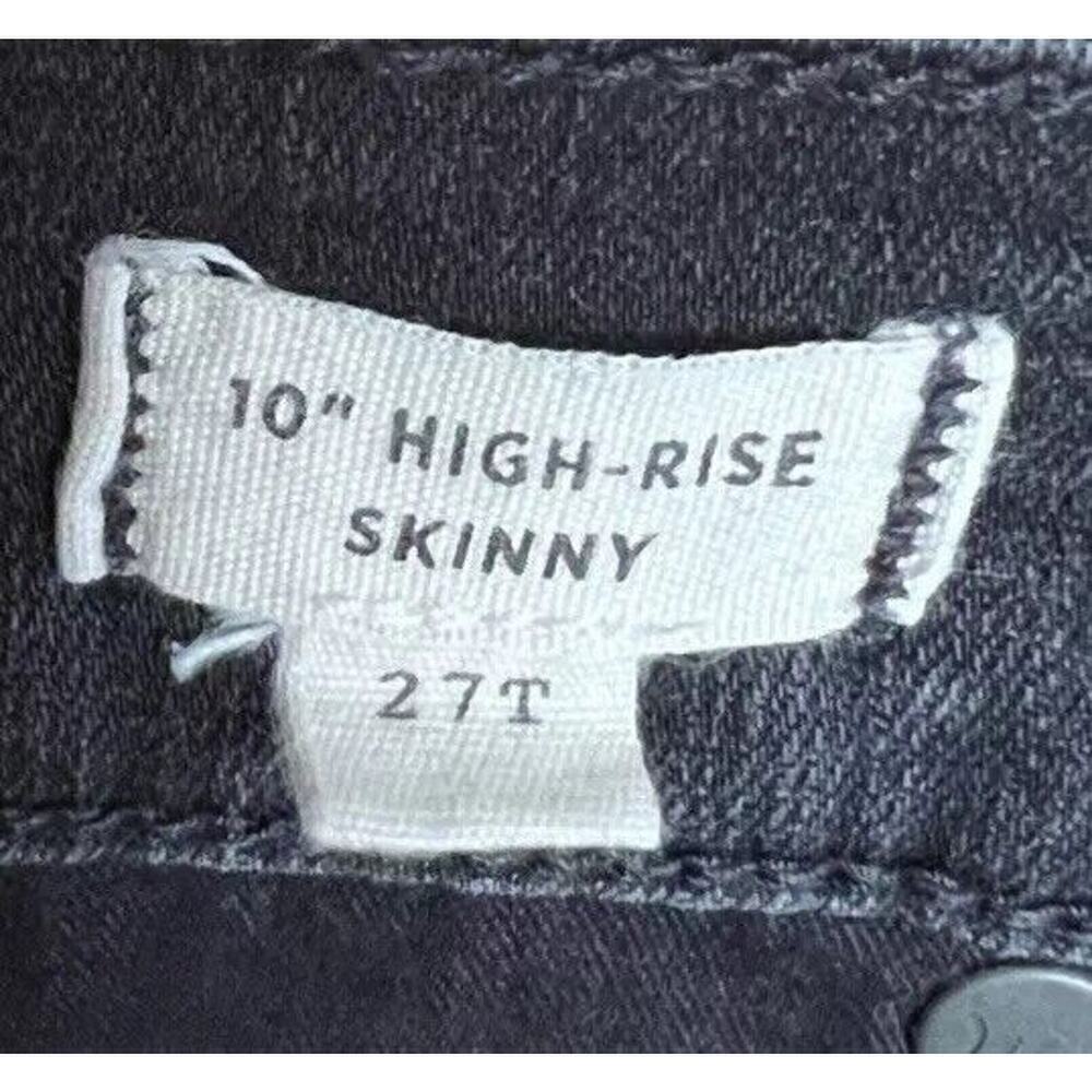 Madewell 10" High-Rise Skinny Jeans in Berkeley Black Women's 27 Tall Button Fly - Picture 9 of 9